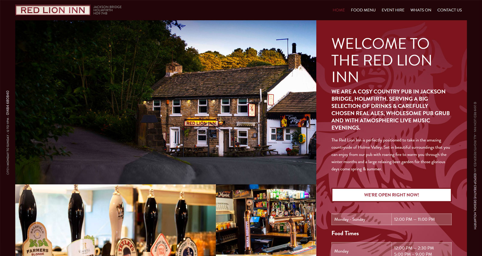 Red Lion Inn Website Design